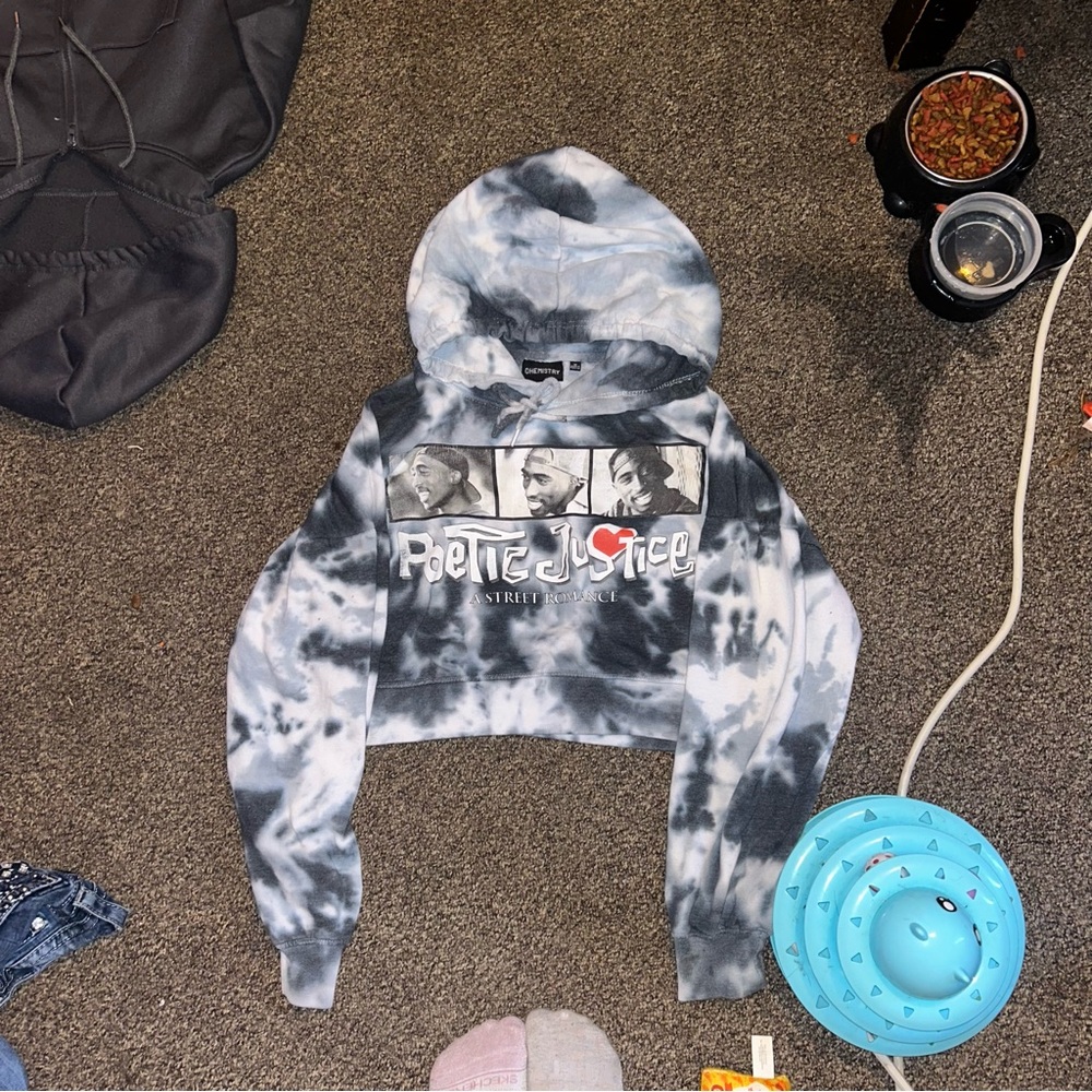 Chemistry Blue and White Hoodie